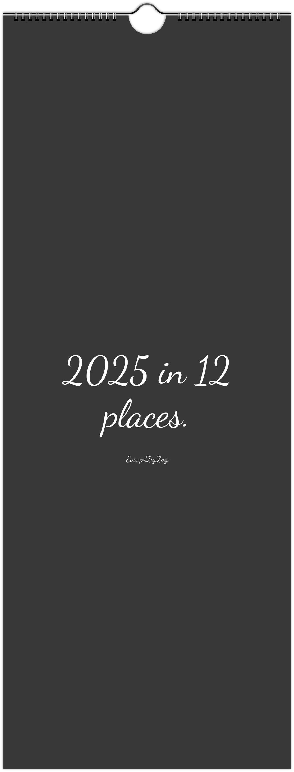 Wall calendar - 2025 in 12 places.